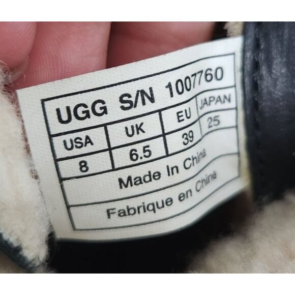 UGG Women's Sz. 8 Black Suede Akadia Stout Winter Booties - Picture 4 of 7